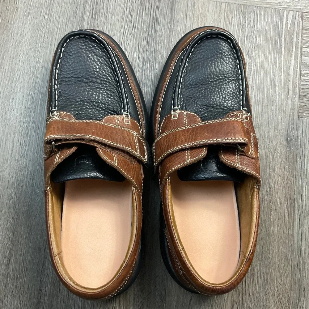 Dr Comfort Mike‎ 8660 Orthopedic Leather Boat Shoes Mens 10.5 M Brown Black